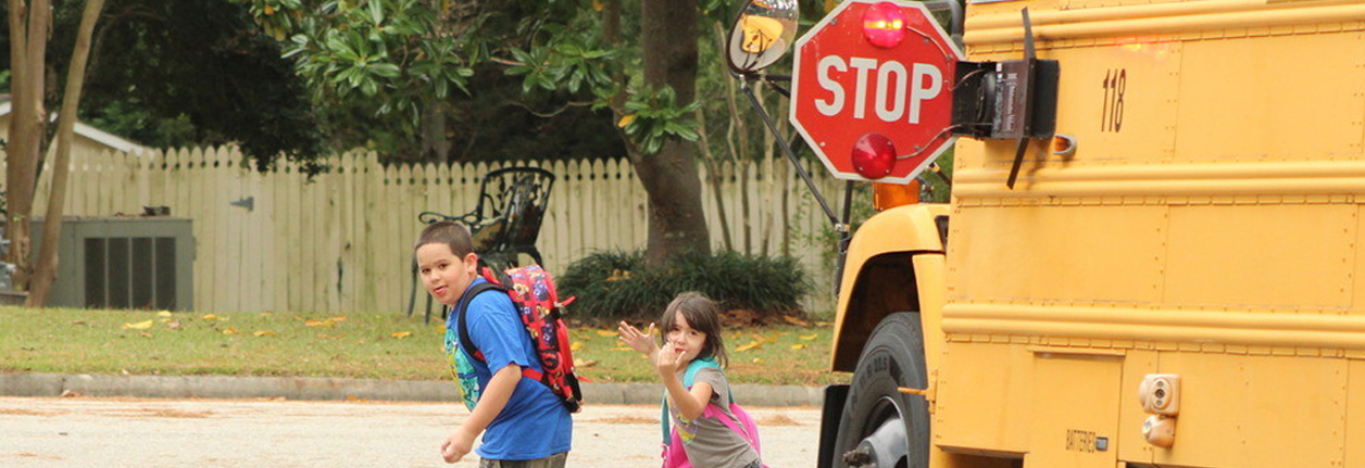 Drivers – Watch For School Buses and Children Walking