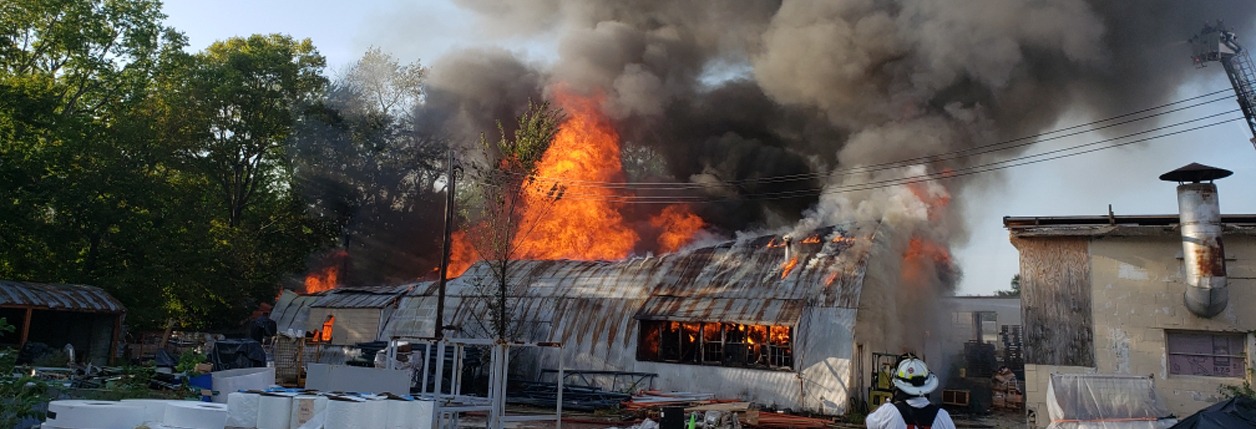 Fire Destroys Storage Building – Fire Crew On Scene 7 Hours