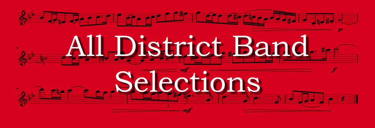 Middle & High School Students Participating In All District Bands