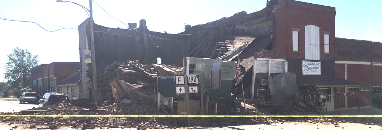Post Office In Jamesport Collapsed