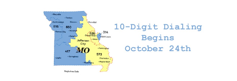 10-Digit Local Calling Begins October 24th