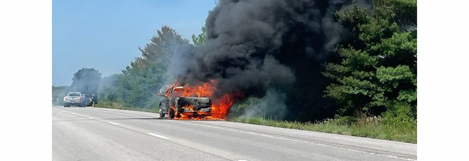 Truck Fire Near Wheeling Saturday