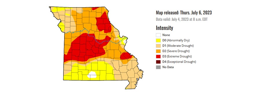 Missouri Drought Conditions for July 6th
