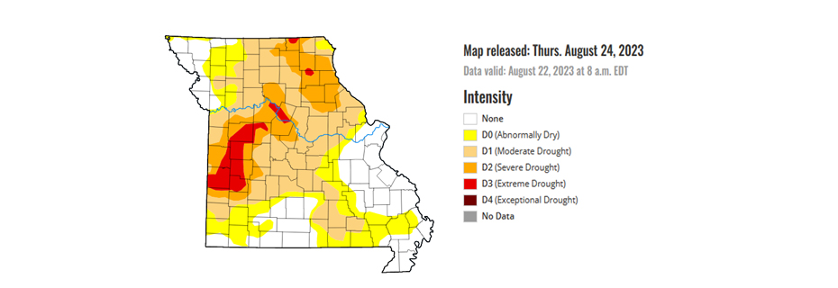 Drought Conditions In NW Missouri Essentially Unchanged