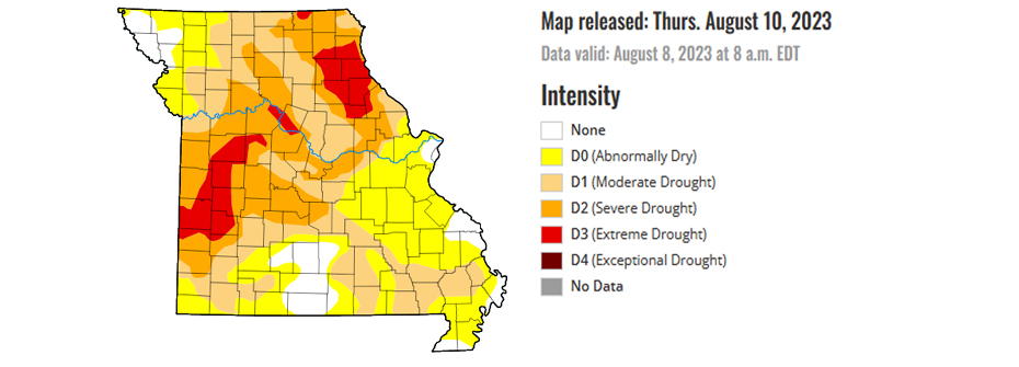 Improvements Indicated In Missouri Drought Monitor