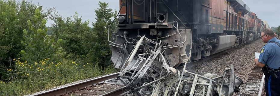 Train Strikes UTV Stuck On Tracks In Mendon