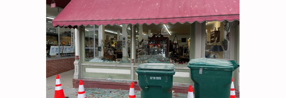Deer Does Damage At Downtown Business